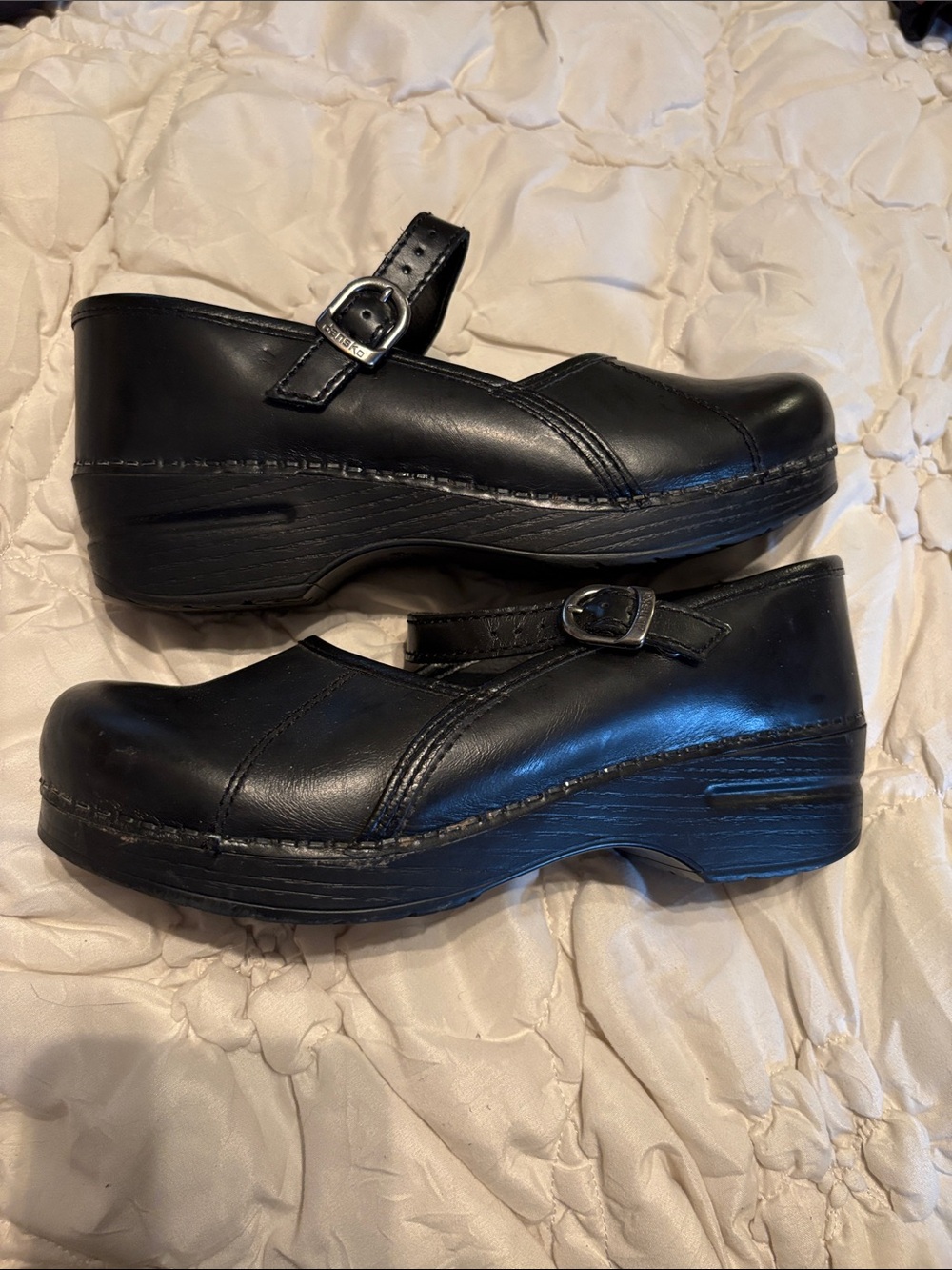 Dansko Black Women’s Mary Jane boho hippie 🌈 ☮️ clogs 39 - Picture 8 of 10